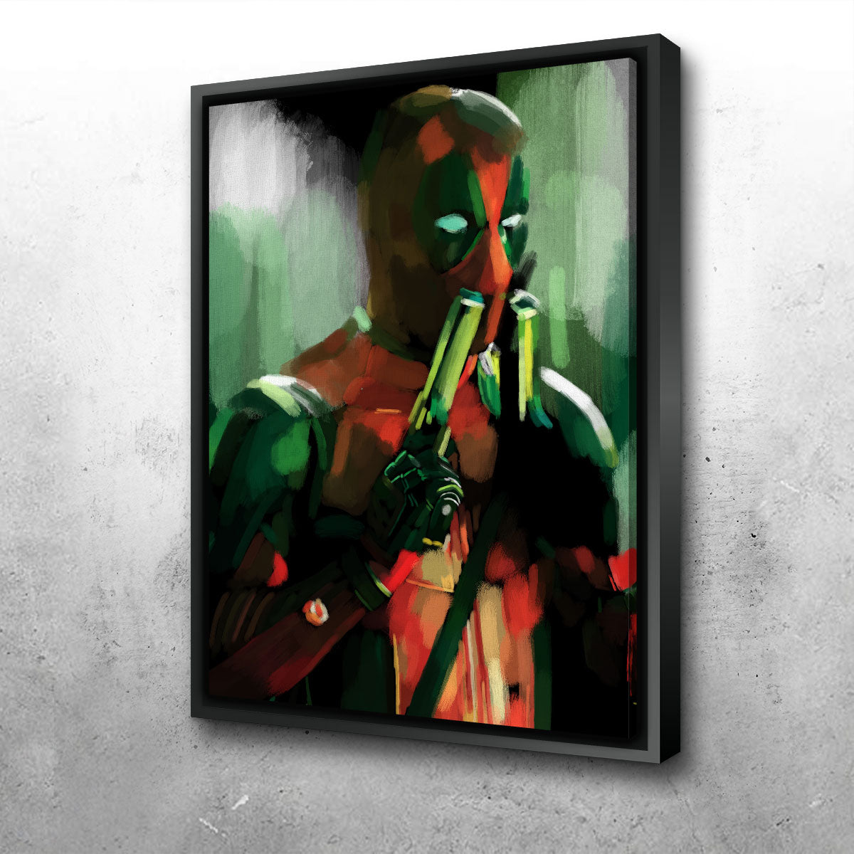 Deadpool With Guns Wall Art