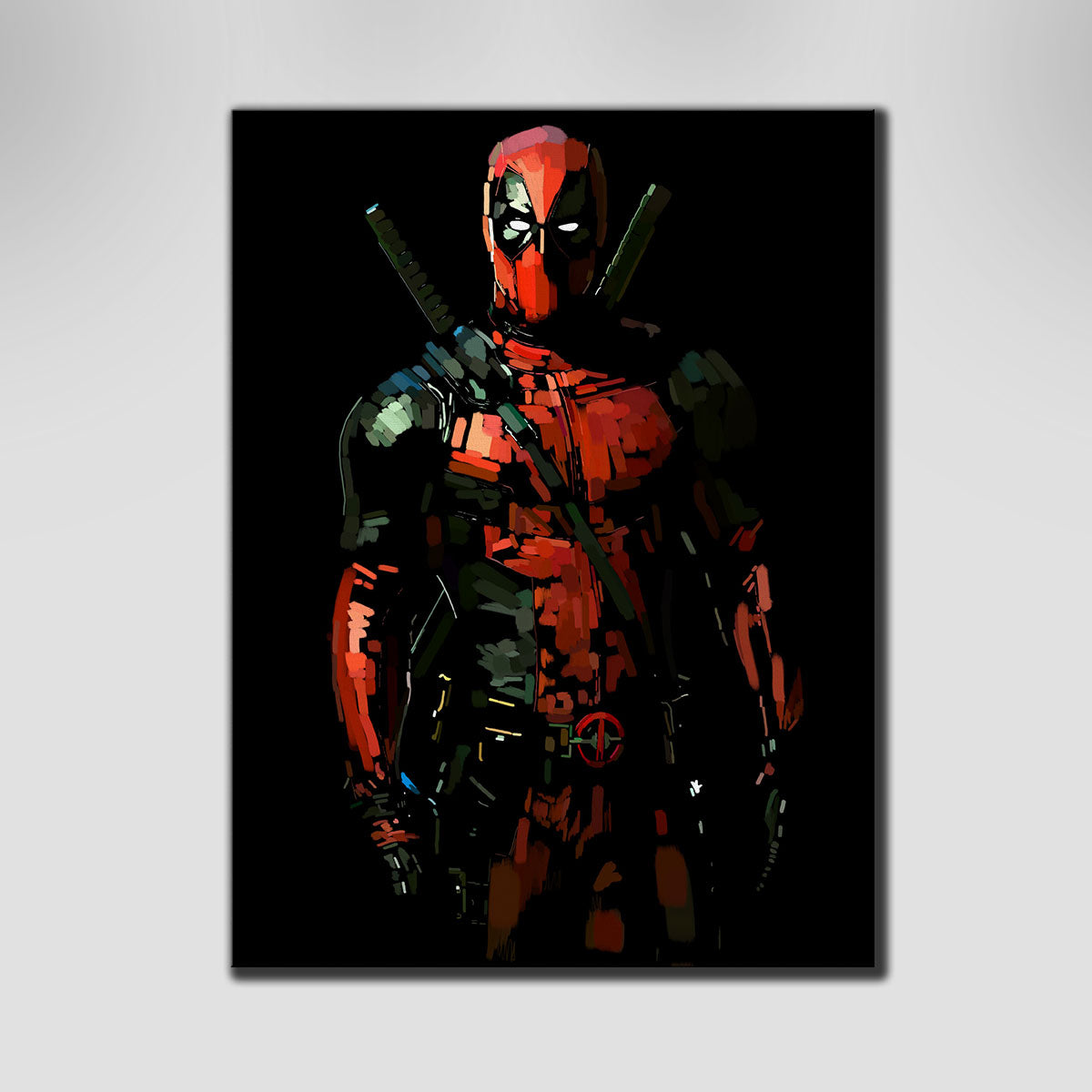 Deadpool on Black Wall Art
