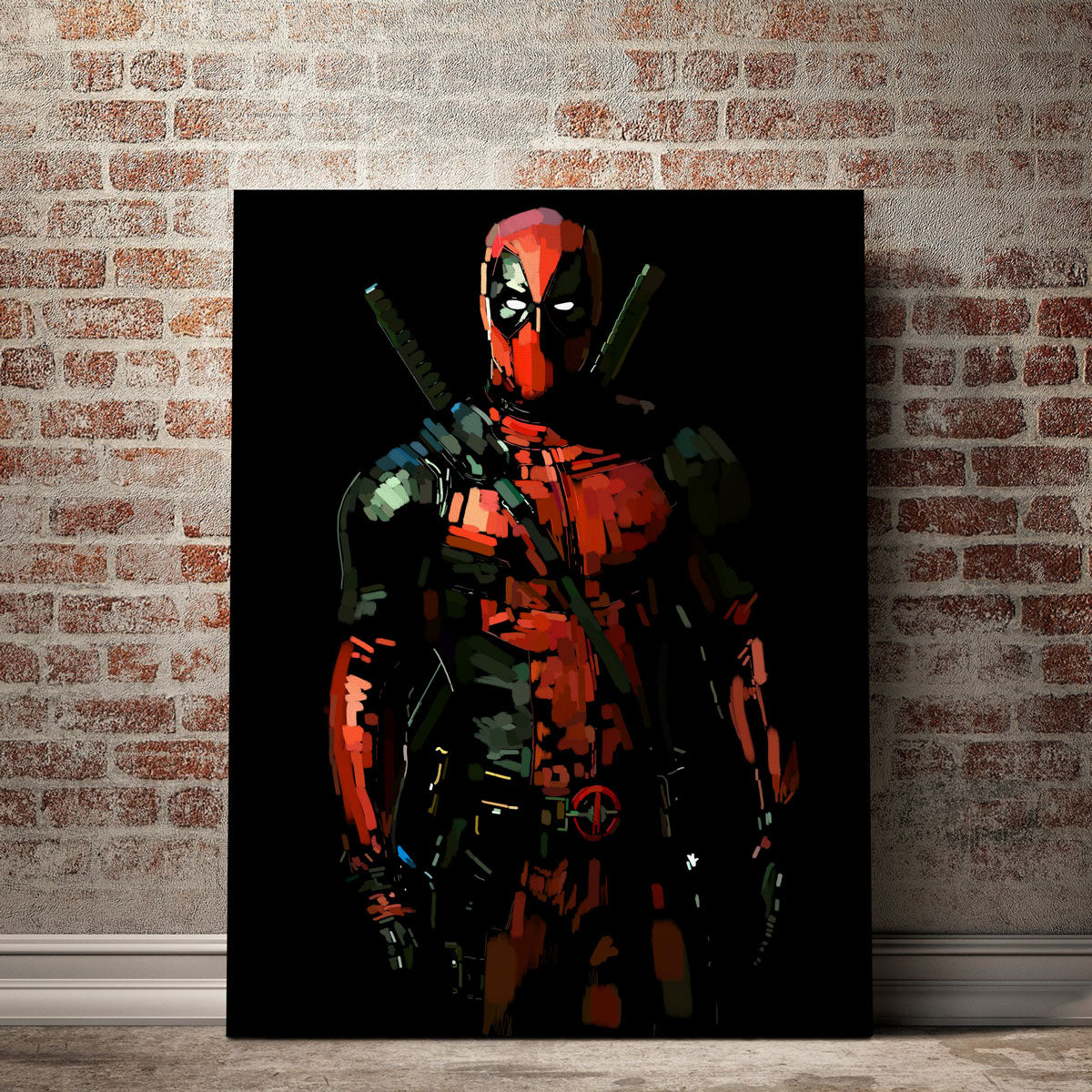 Deadpool on Black Wall Art