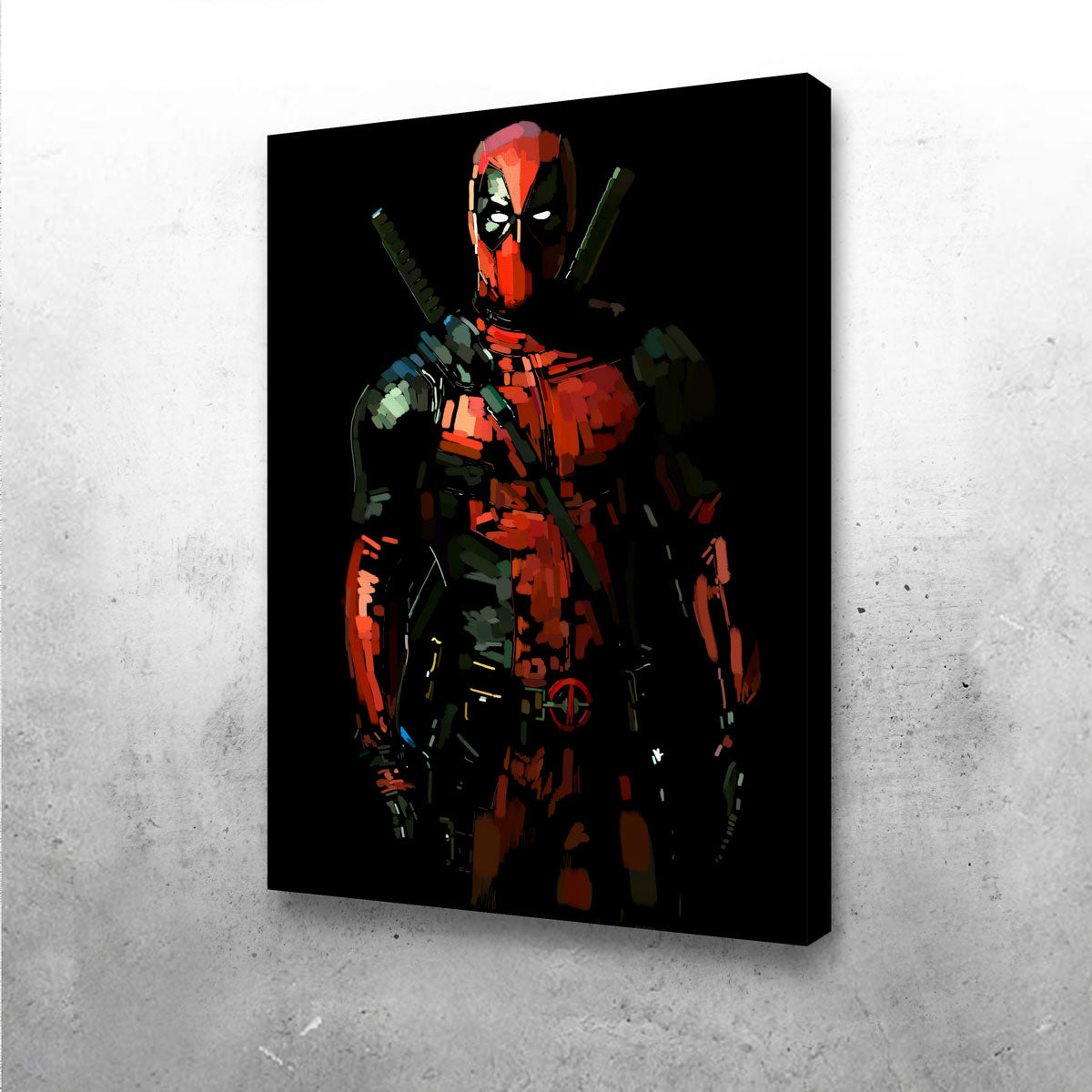 Deadpool on Black Wall Art