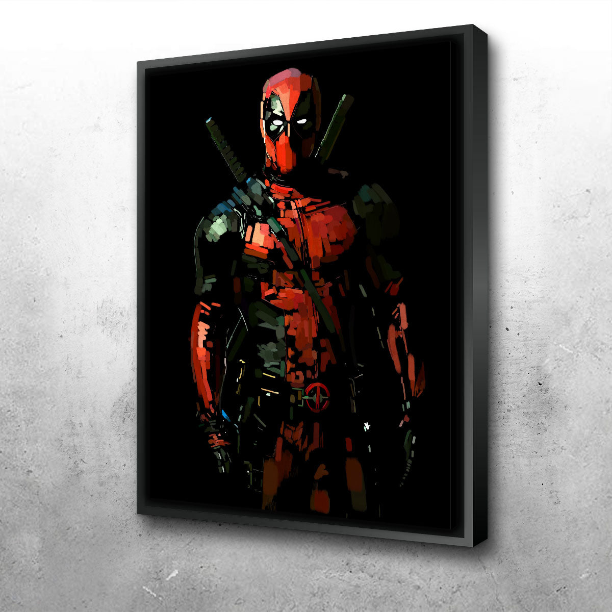 Deadpool on Black Wall Art