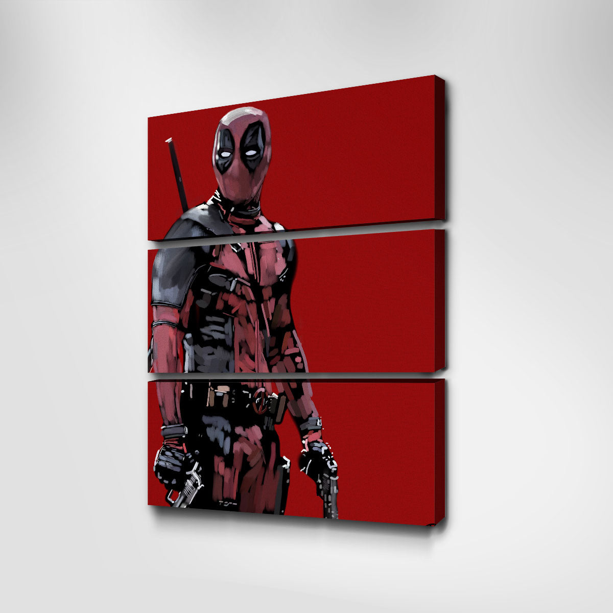 Deadpool on Red Wall Art