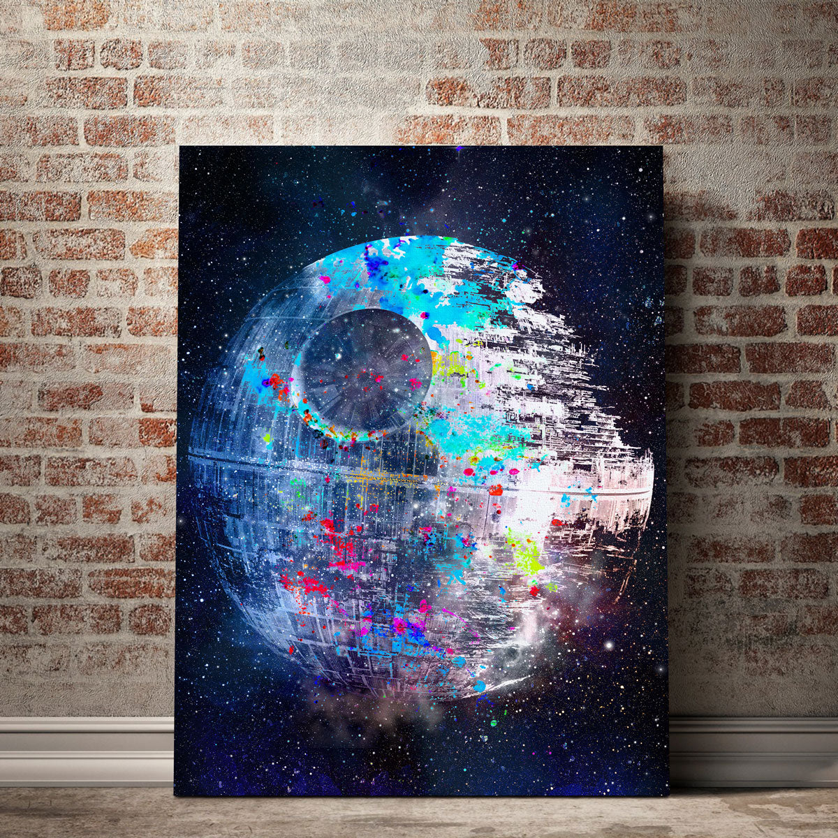 Death hot Star painting on wood - 36”