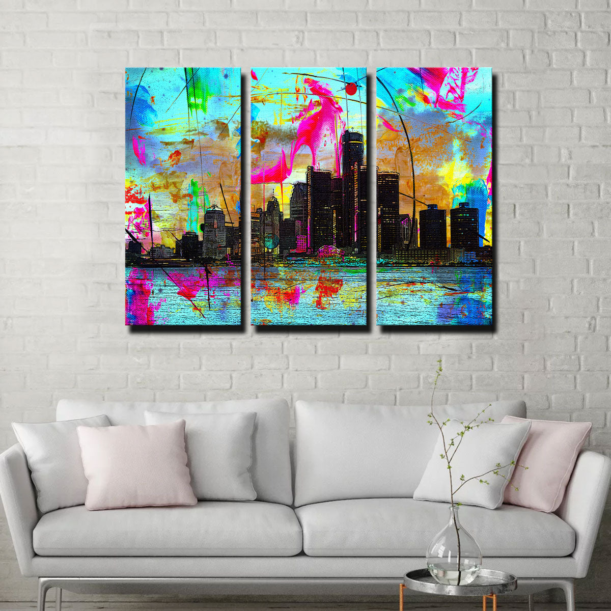 Abstract Detroit Wall Art