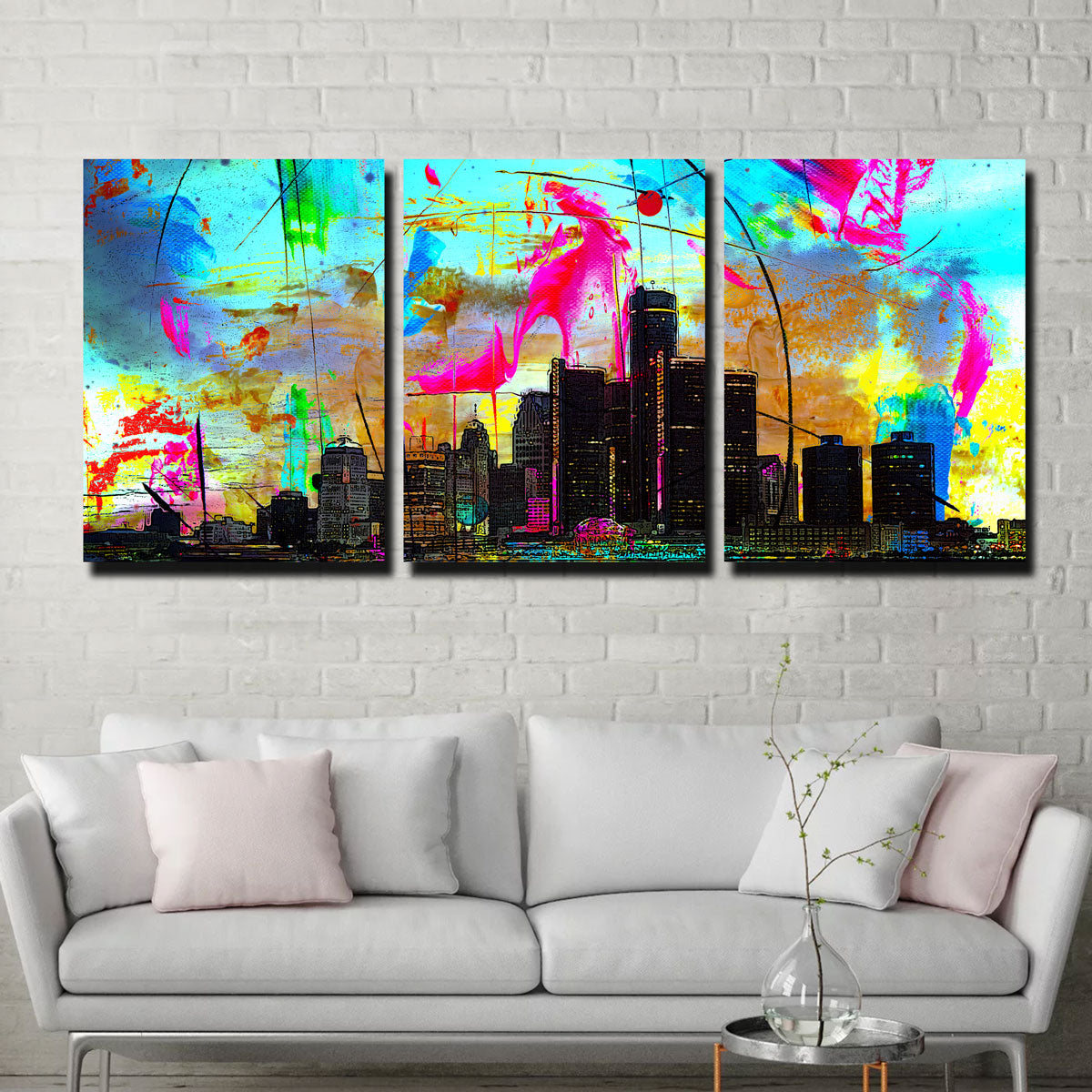 Abstract Detroit Wall Art