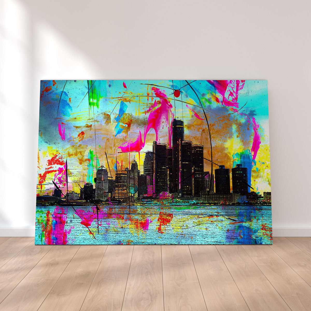 Abstract Detroit Wall Art