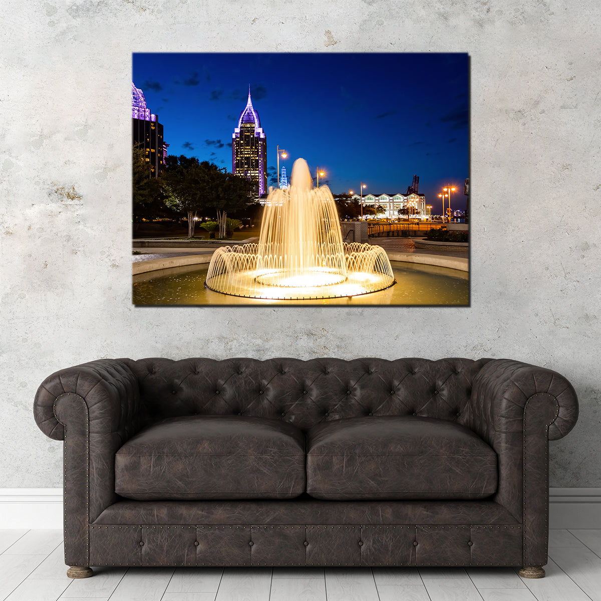 Downtown Mobile - Fountain Wall Art