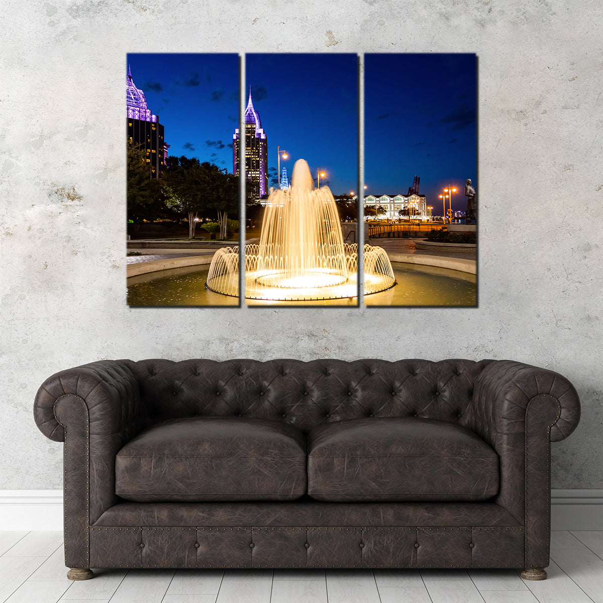 Downtown Mobile - Fountain Wall Art