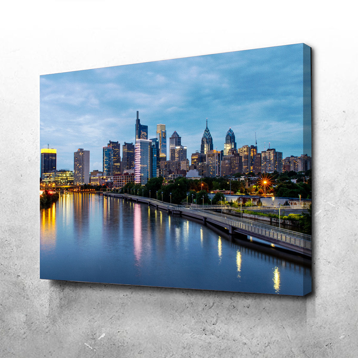 Dusk in Philadelphia Canvas Set