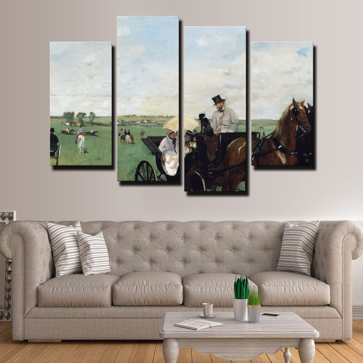 At the Races in the Countryside Canvas Set