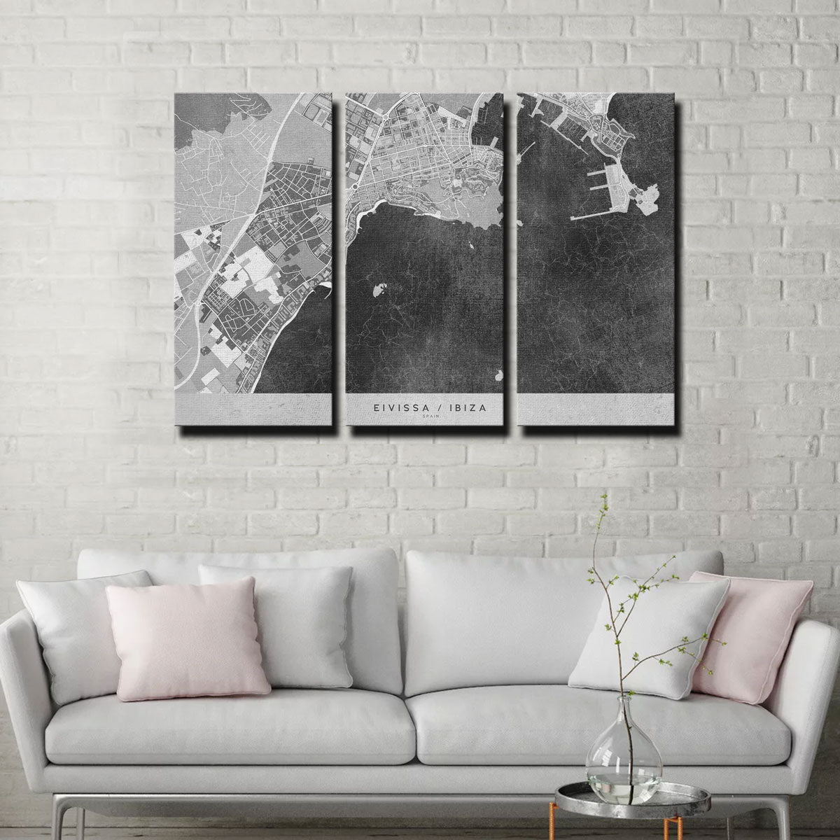 Eivissa Map 2 Wall Art