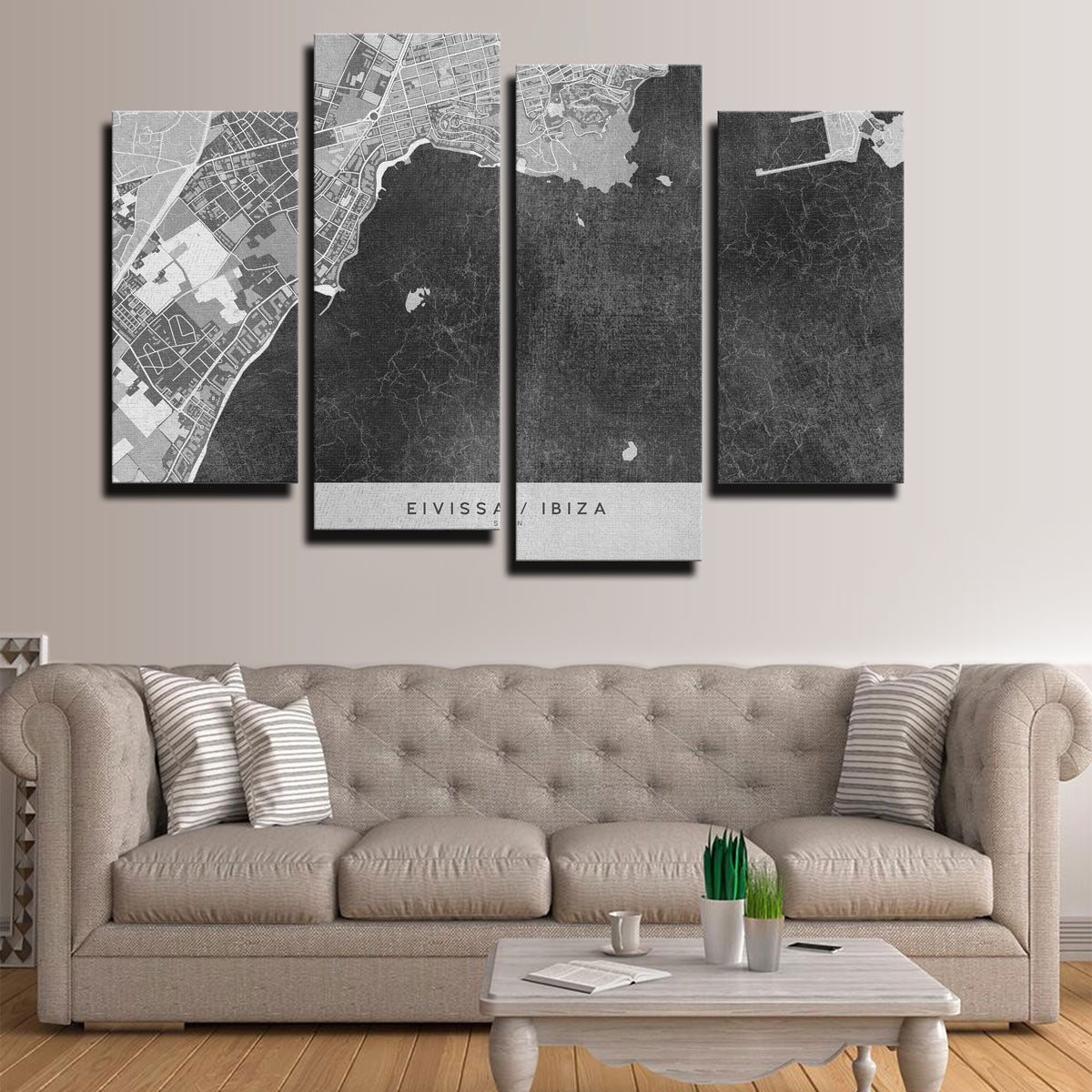 Eivissa Map 2 Wall Art