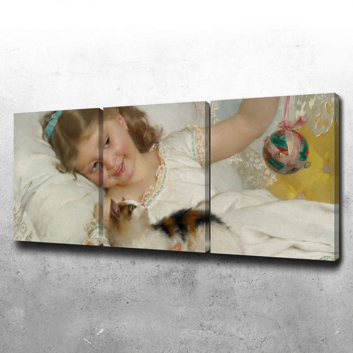 Petite Fille et Chat Wall Art