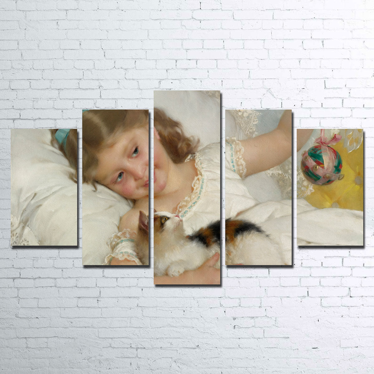 Petite Fille et Chat Wall Art