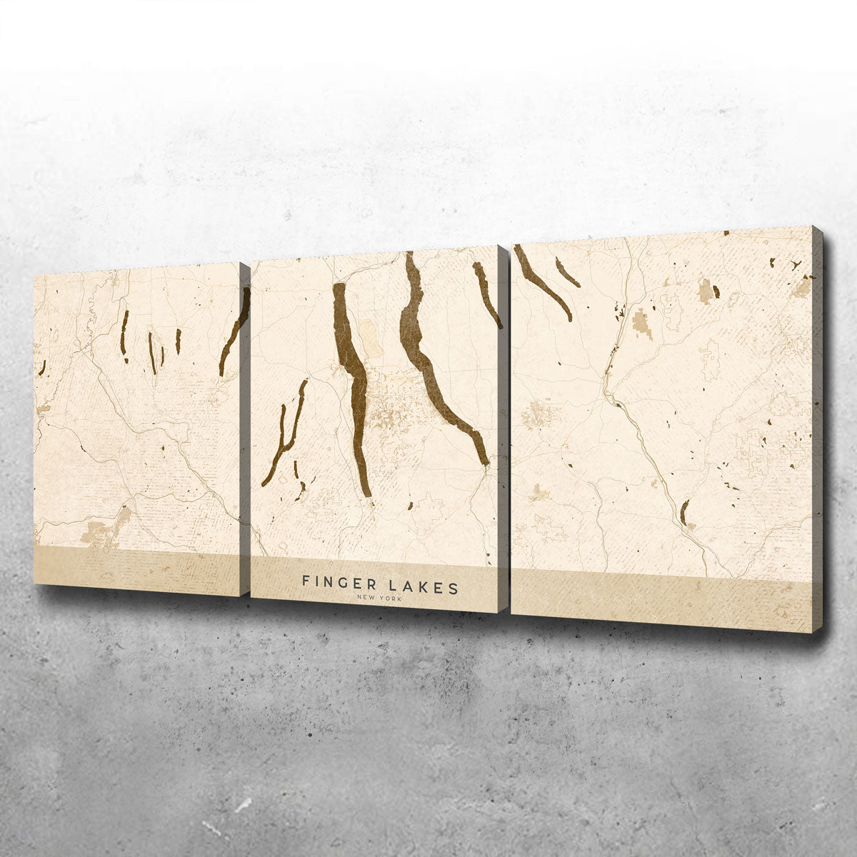 Finger Lakes Map Wall Art