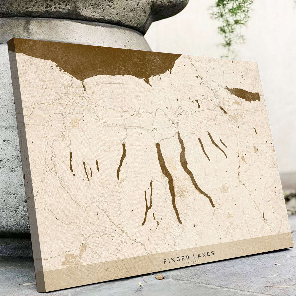 Finger Lakes Map Wall Art