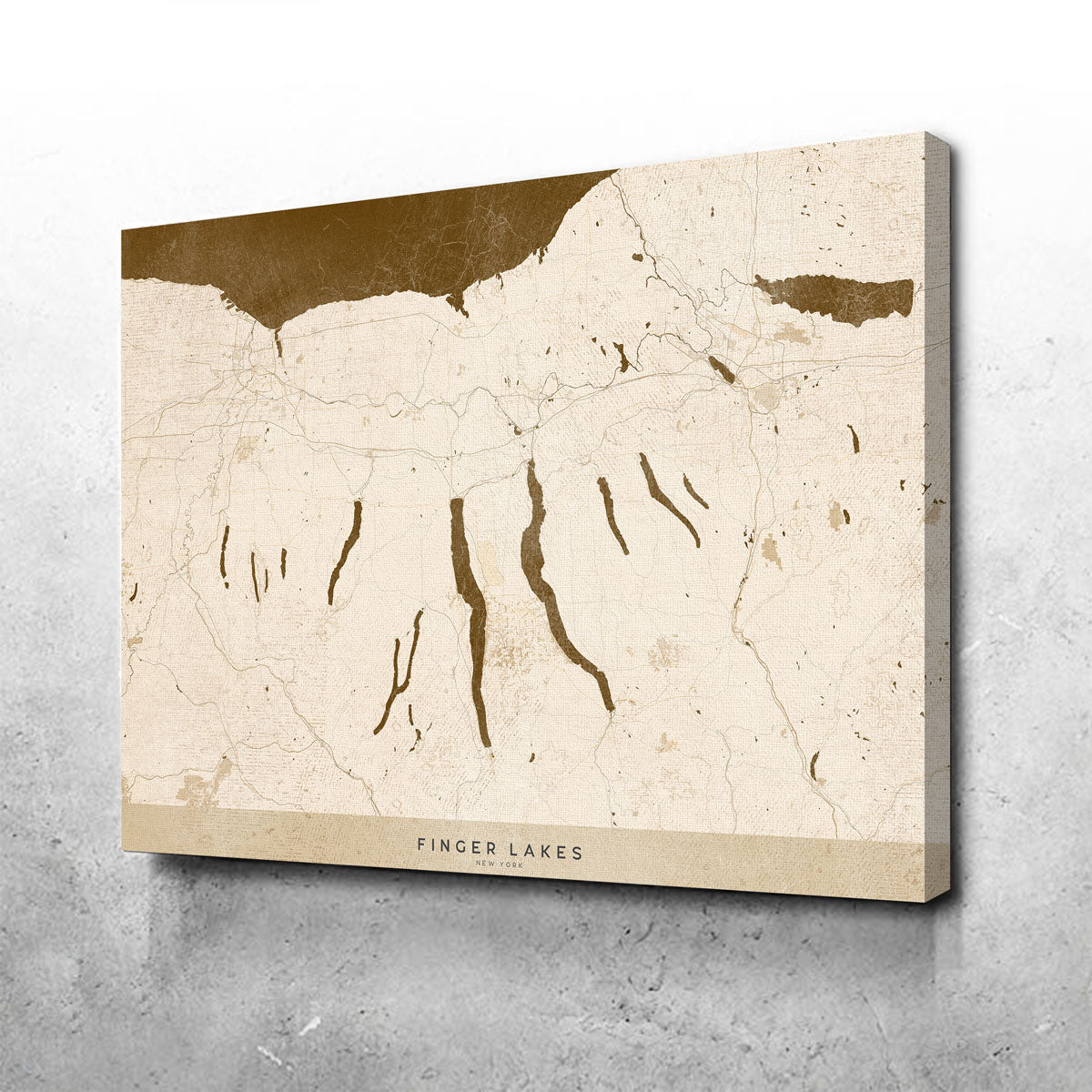 Finger Lakes Map Wall Art