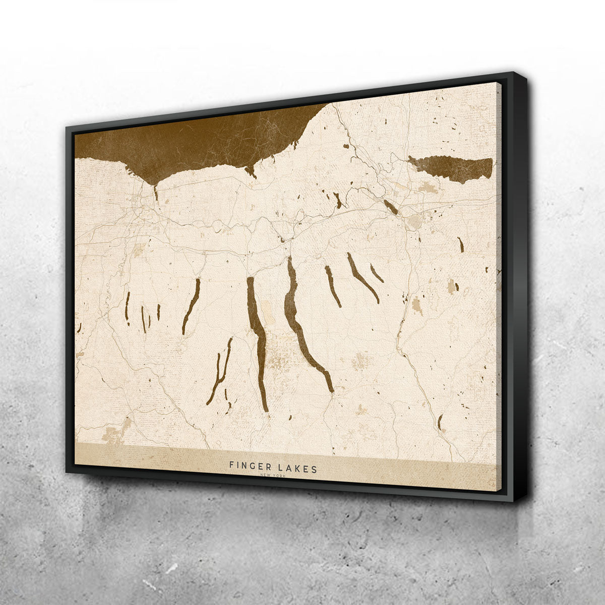 Finger Lakes Map Wall Art