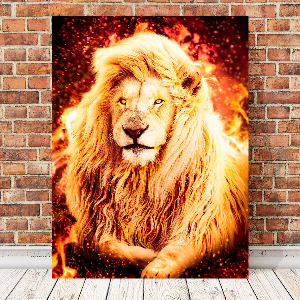Fire Lion Wall Art