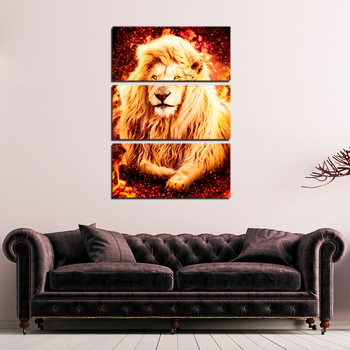 Fire Lion Wall Art