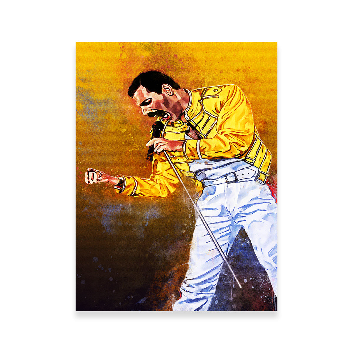 Freddie Mercury Painting Wall Art