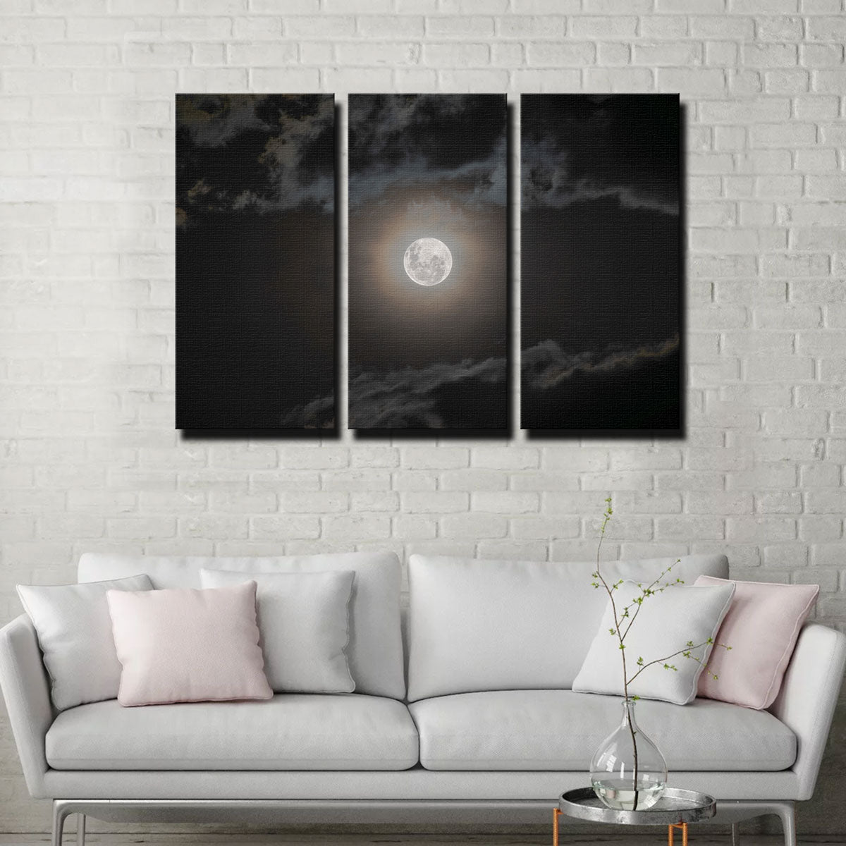 Full Moon on a Cloudy Night Wall Art