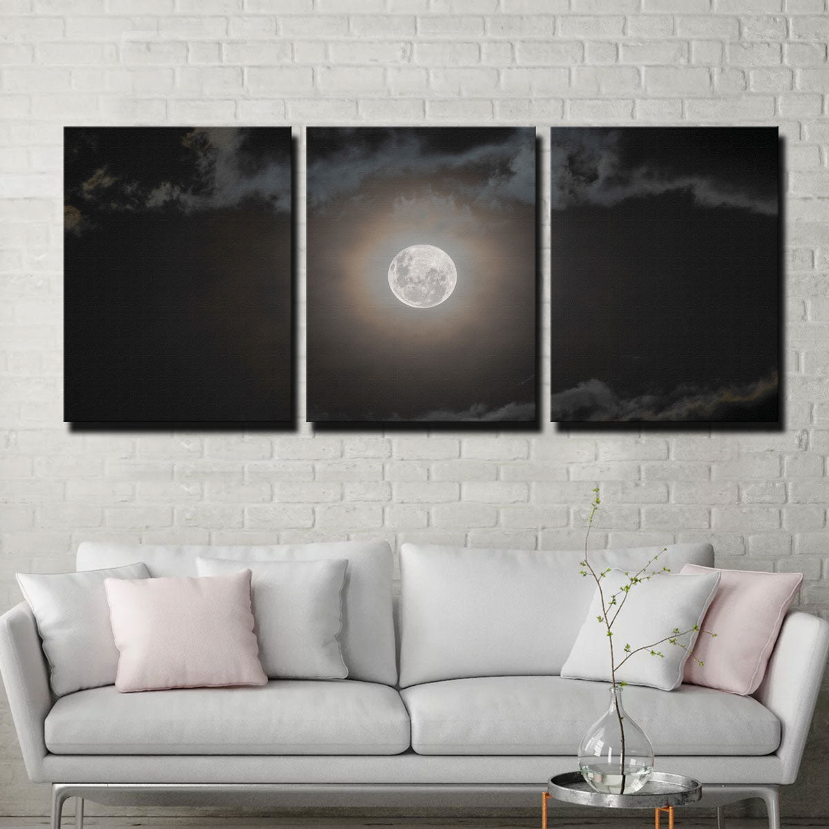 Full Moon on a Cloudy Night Wall Art