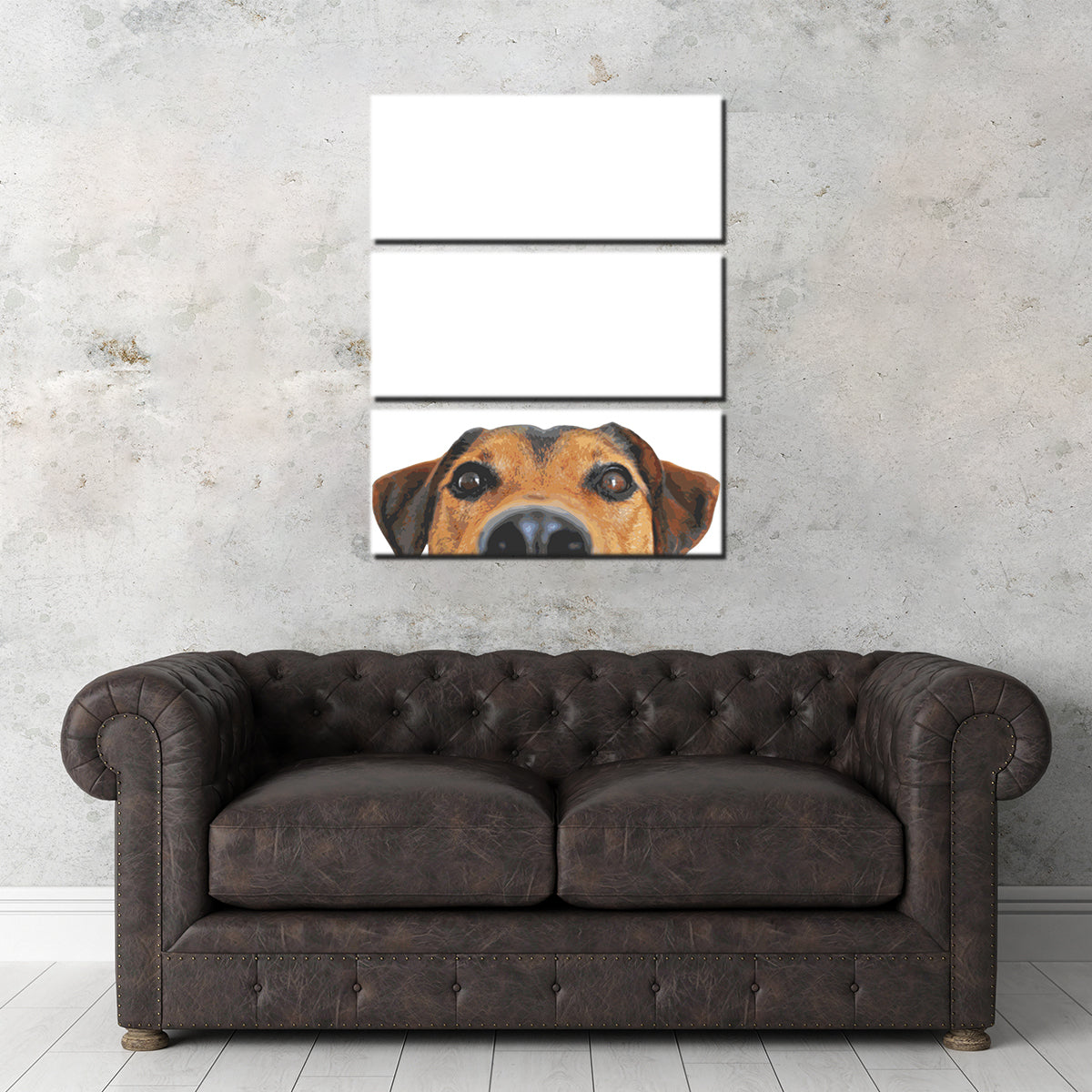 Funny dog wall outlet art