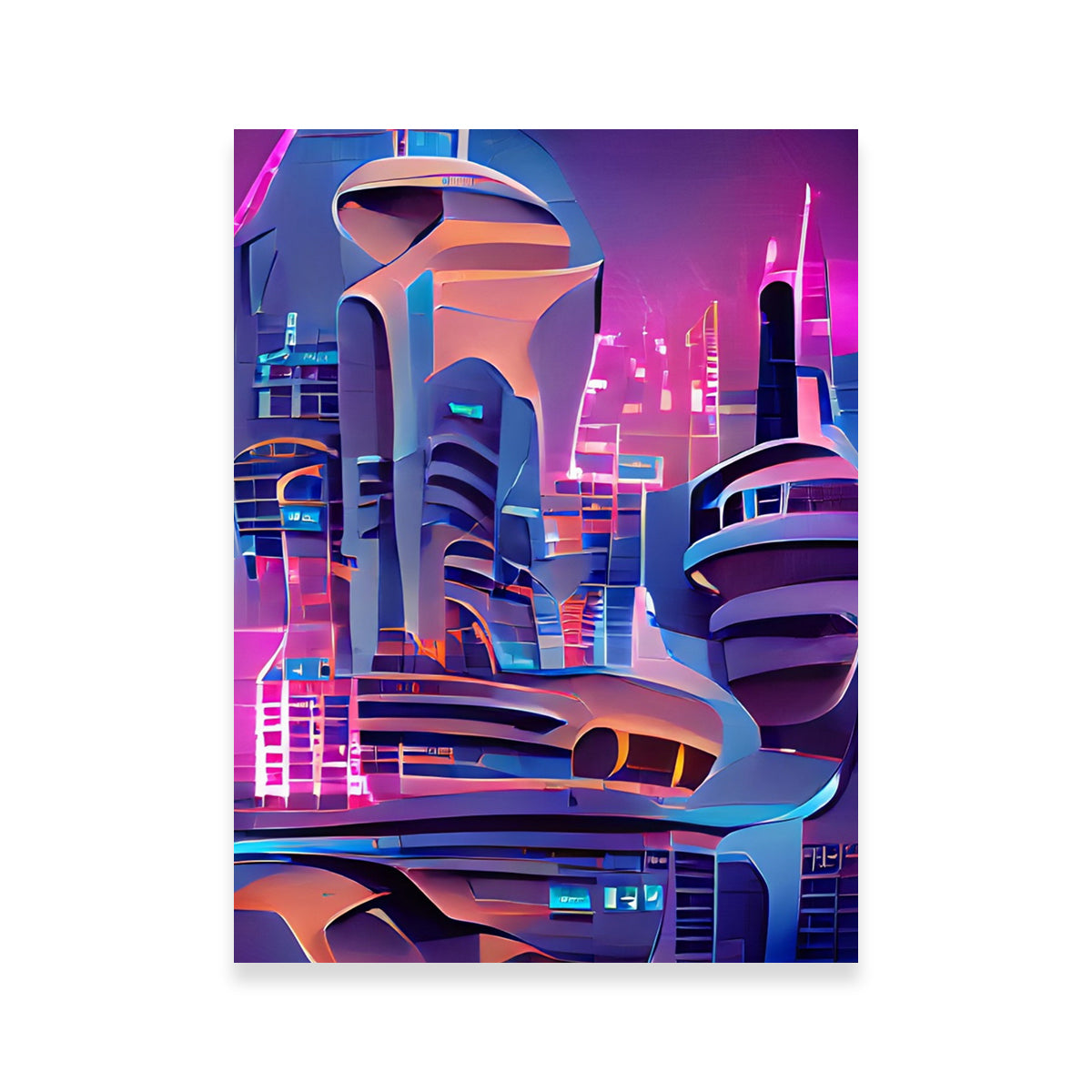 Futuristic City Wall Art