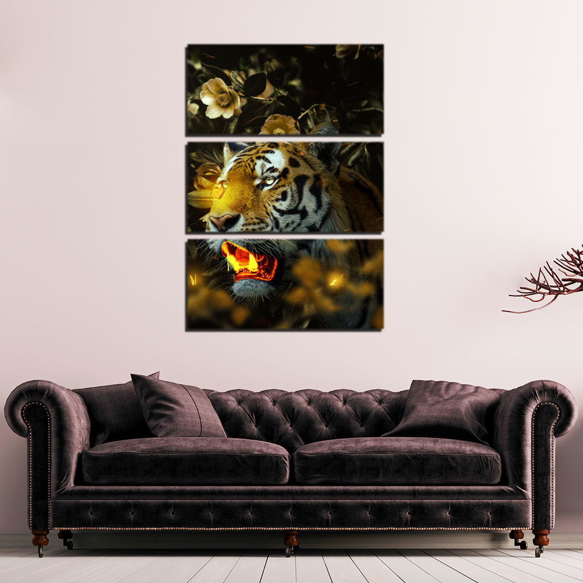 Gold Tiger Wall Art
