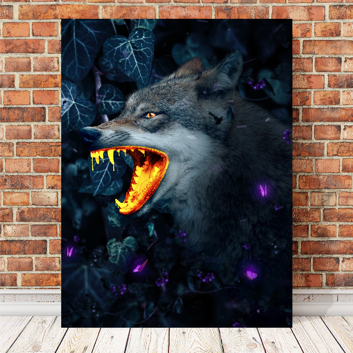 Gold Wolf Wall Art