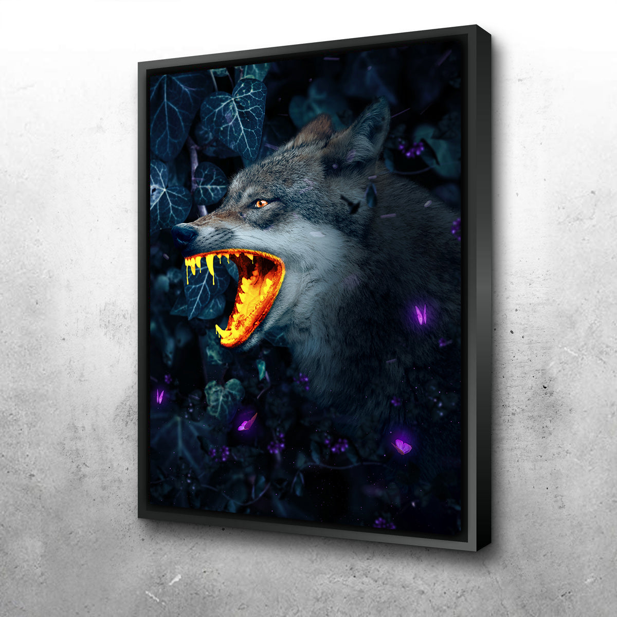 Gold Wolf Wall Art