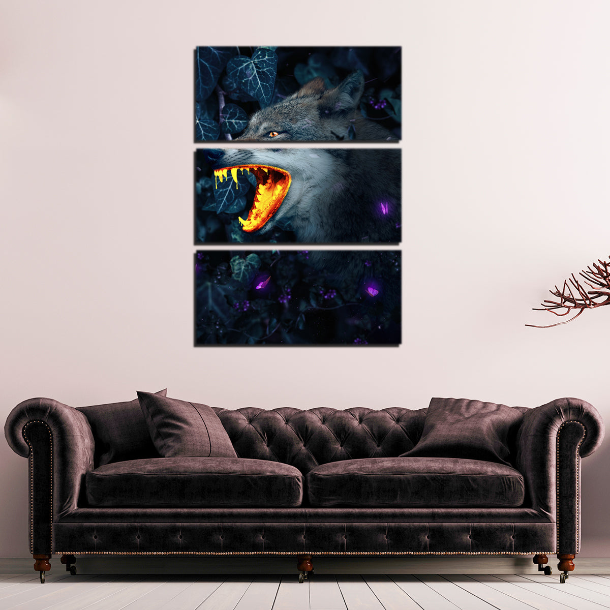 Gold Wolf Wall Art