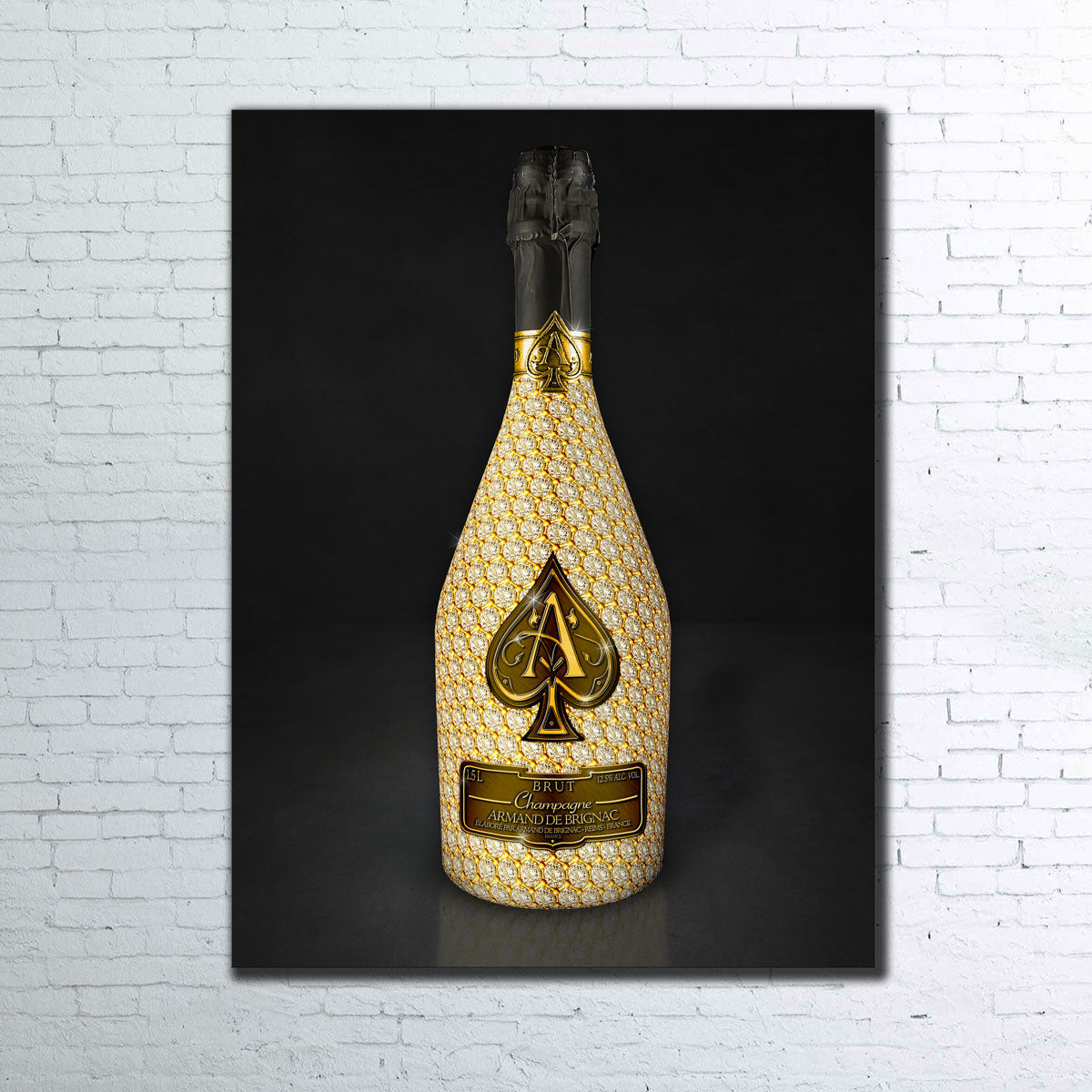 Gold Ace Bottle Wall Art