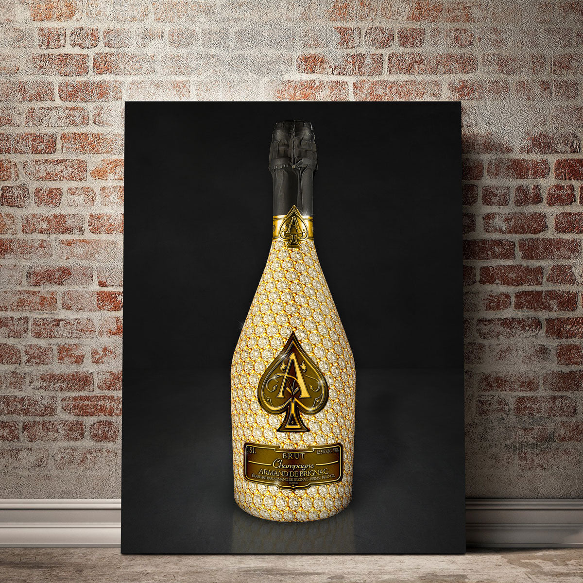 Gold Ace Bottle Wall Art