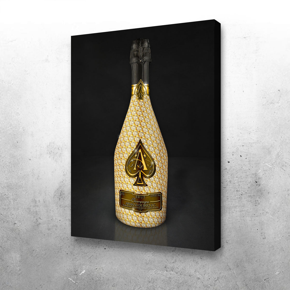 Gold Ace Bottle Wall Art