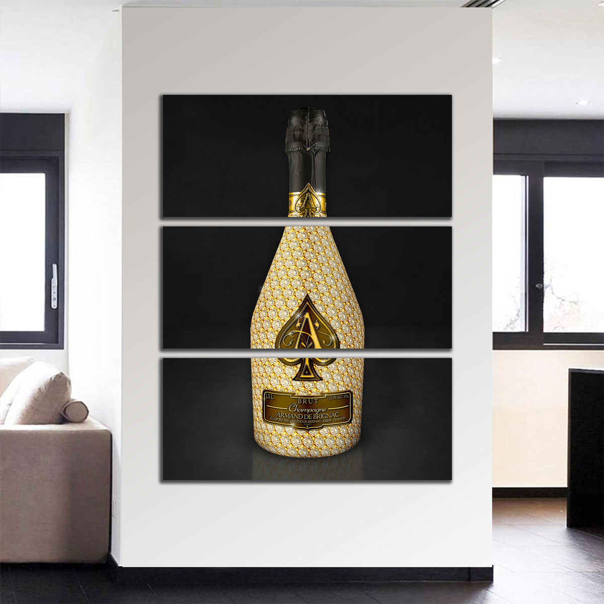 Gold Ace Bottle Wall Art