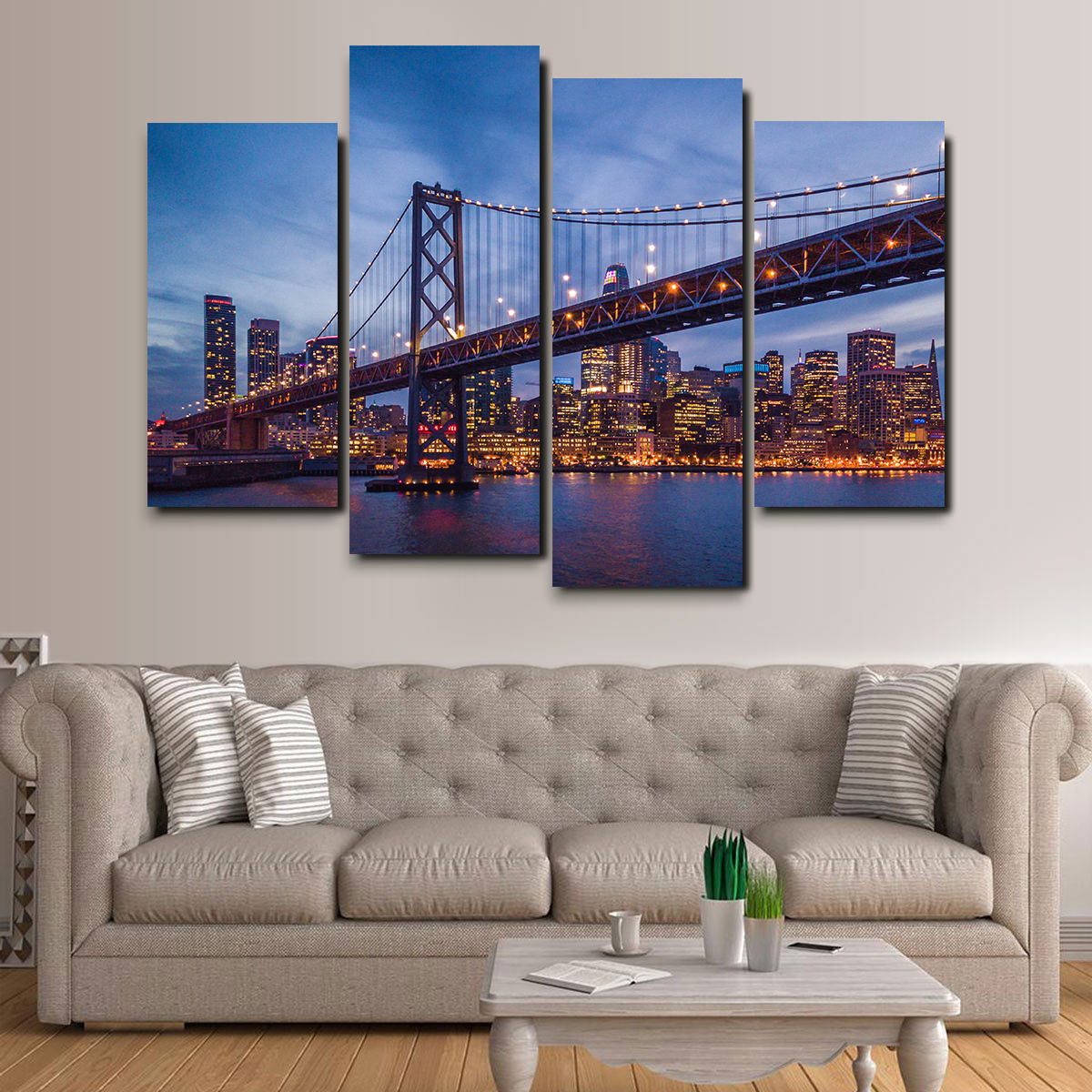 Golden Gate at Night Wall Art
