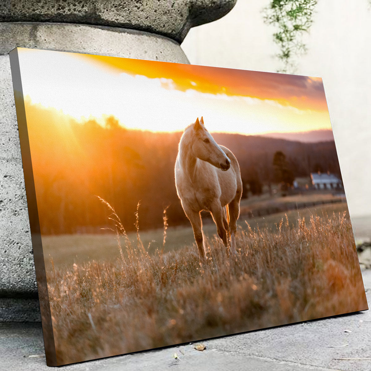 Golden Horse Wall Art