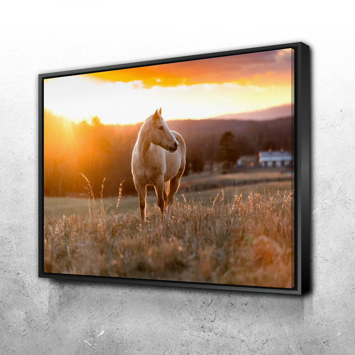 Golden Horse Wall Art