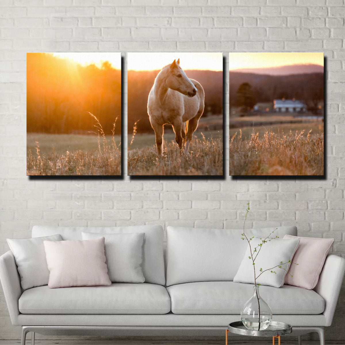 Golden Horse Wall Art