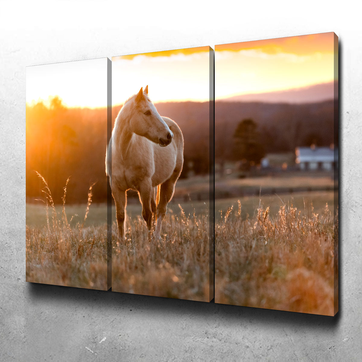 Golden Horse Wall Art