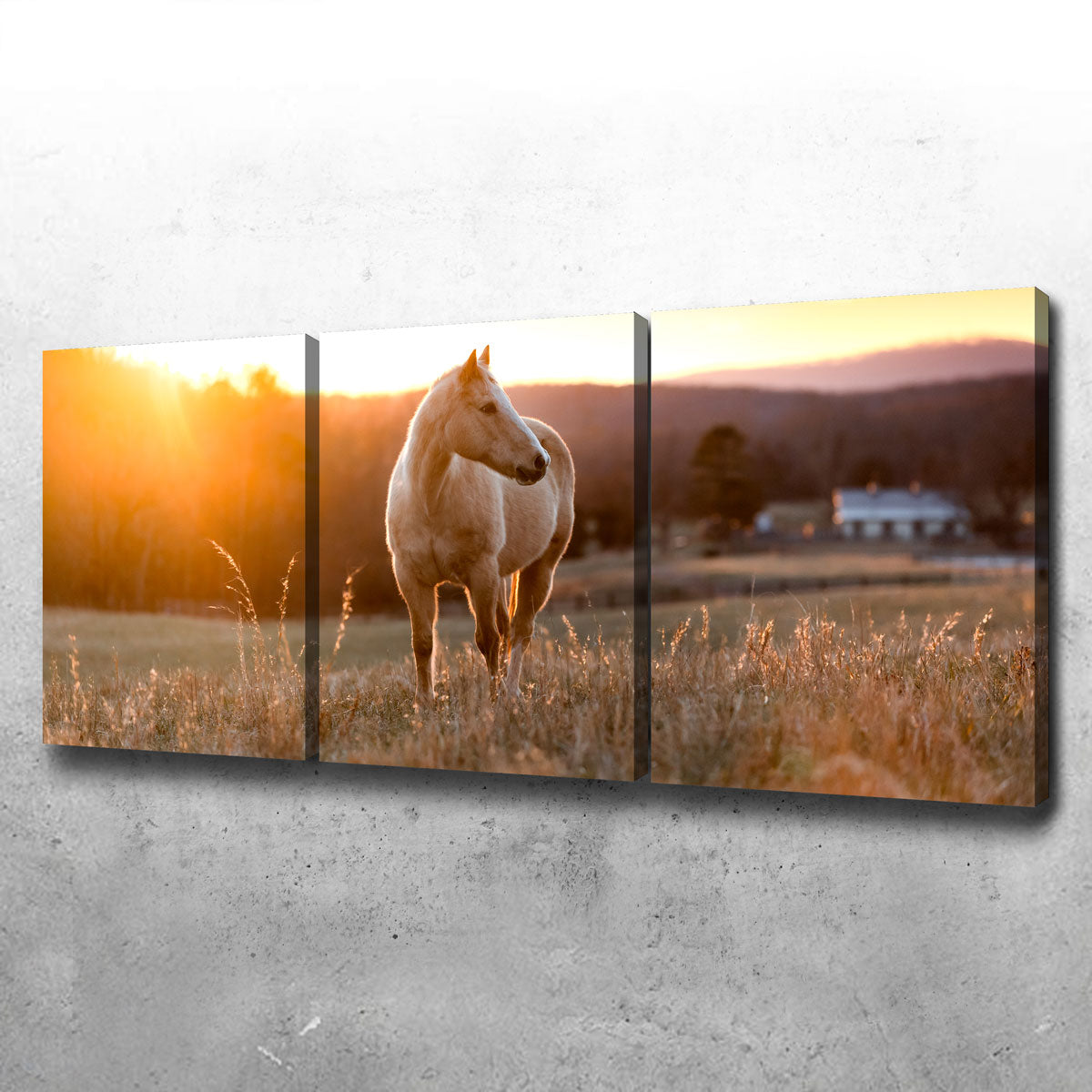 Golden Horse Wall Art