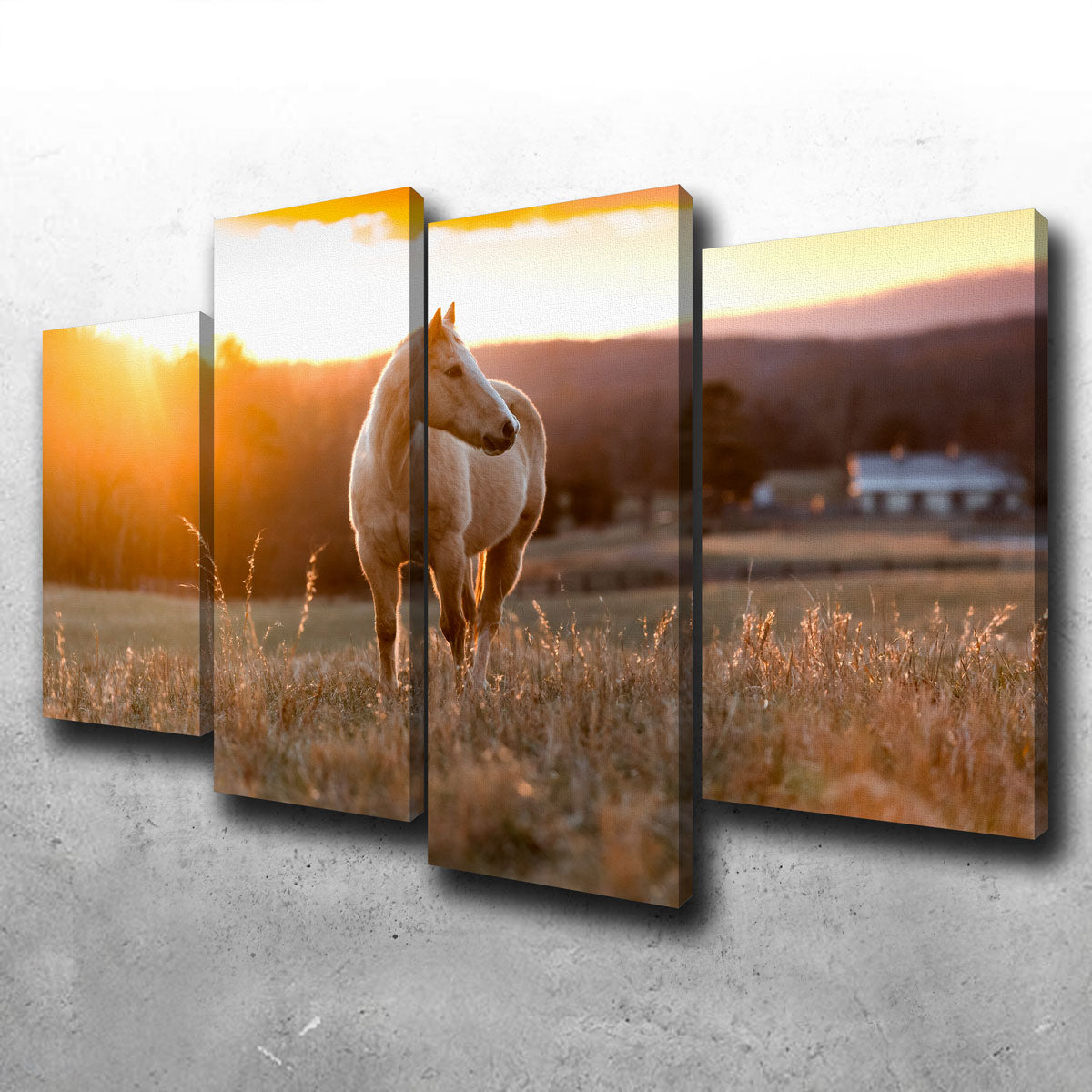 Golden Horse Wall Art
