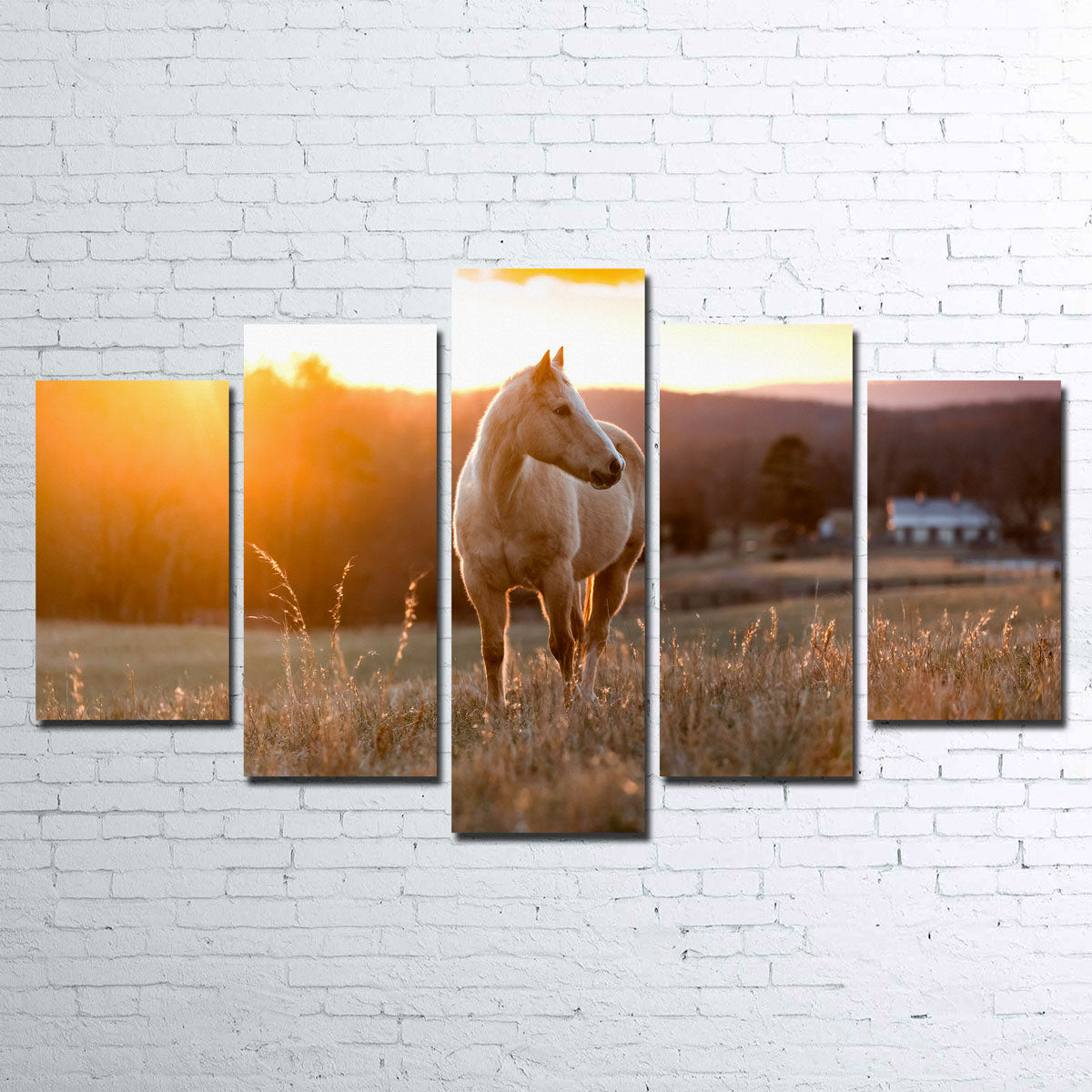 Golden Horse Wall Art
