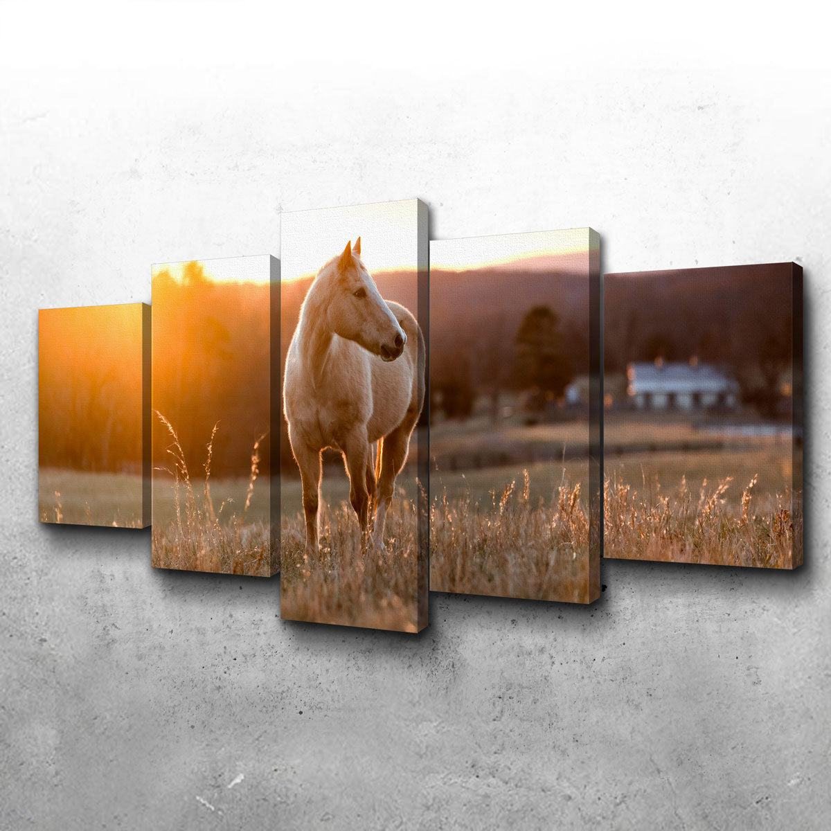 Golden Horse Wall Art