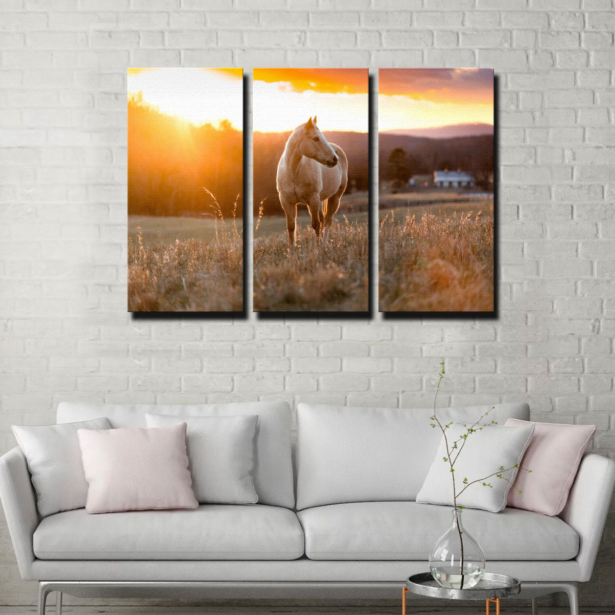 Golden Horse Wall Art