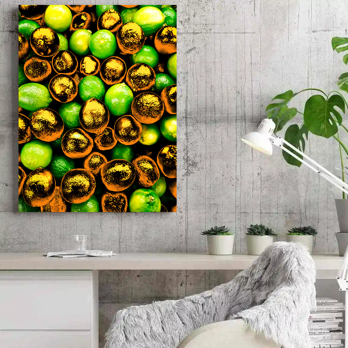 Golden Lemons Wall Art