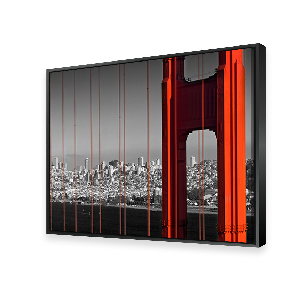 Golden Gate Bridge - Panoramic Downtown View Wall Art