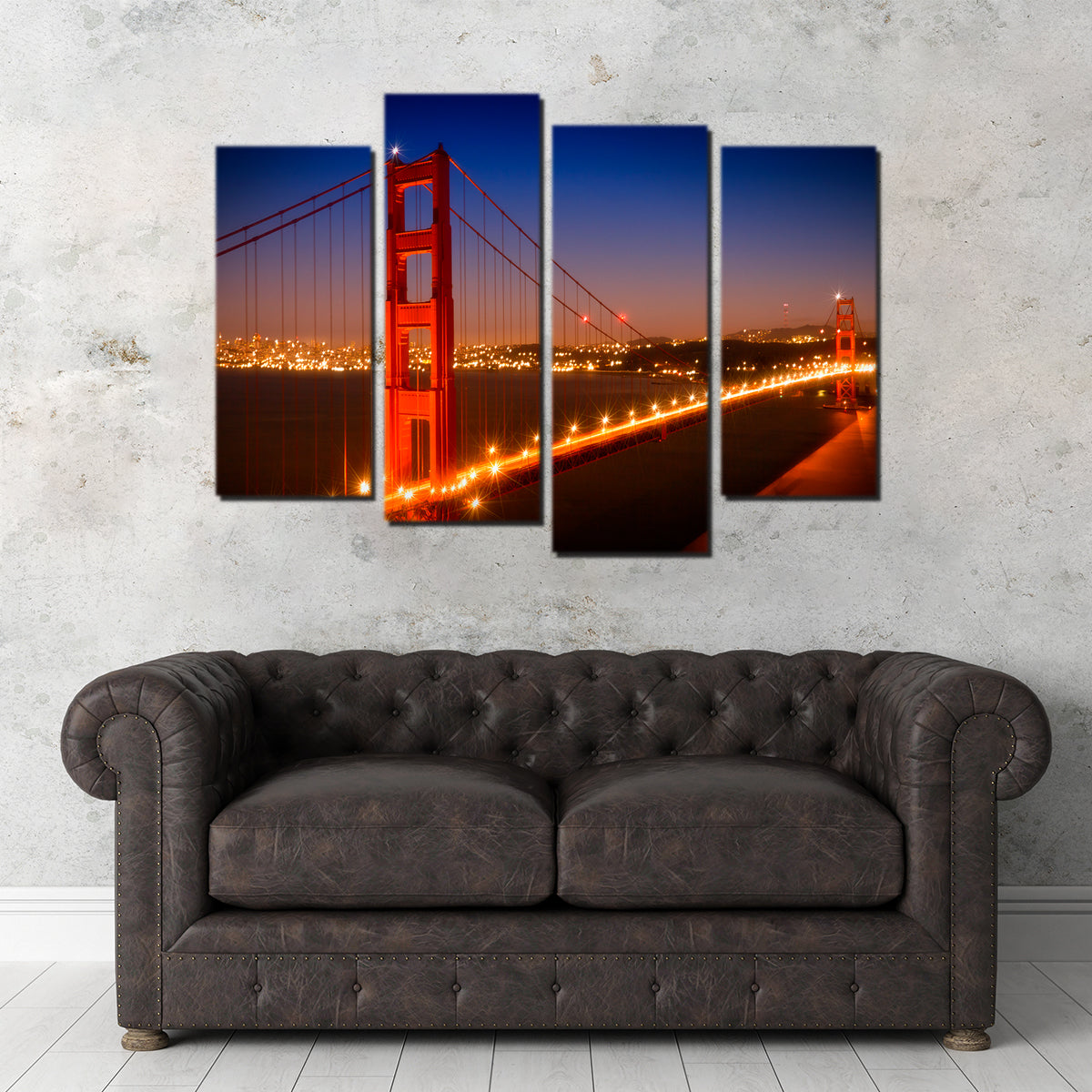 Golden Gate Bridge Evening Cityscape